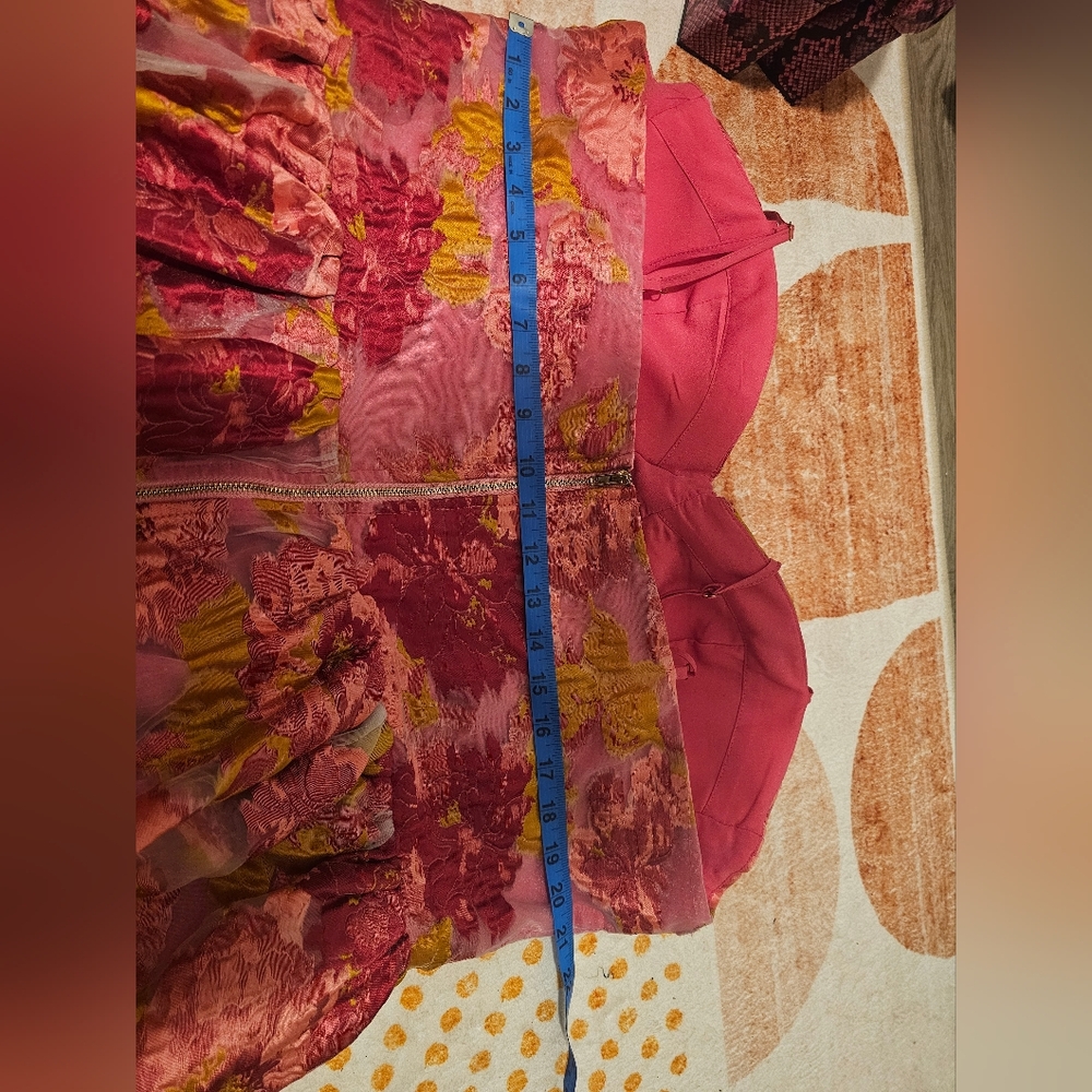 ShowPo Brailey Sweetheart Bustier Mini Dress in Pink Jacquard Sz 16 - Picture 10 of 14